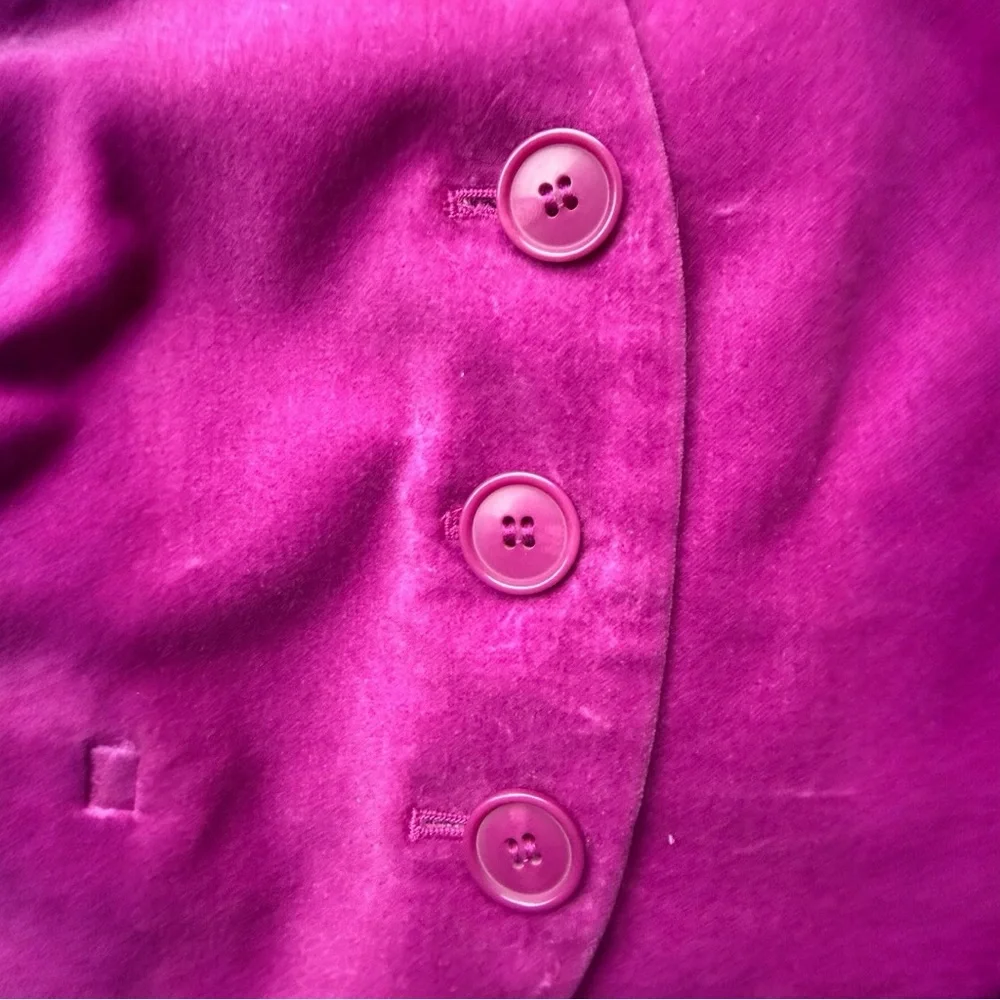 Lane Bryant Vibrant Velour Pink Button-Up Vest 🌻 - Picture 3 of 4